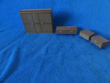 Schlafzimmer Komode Nachtissch Puppenhaus Puppenstube aus Holz 60 / 70 er Jahre