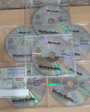 Microsoft Works Suite 2001 6 CD Discs für Windows mit Product Key