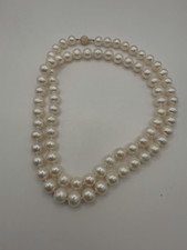 Hochwertige Perlenkette mit 585 er Goldverschluss , Massiv. Riesen Perlen