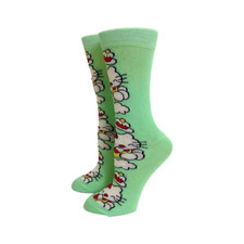 Motivsocke "Kitty" grün