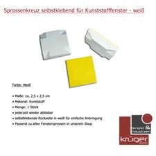 Sprossenkreuz selbstklebend zum nachrüsten - weiß für Kunststofffenster