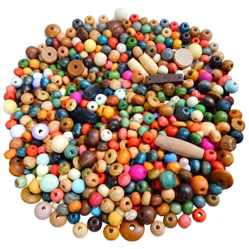 Bunte holzperlen mix set - holzperlen,