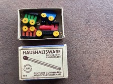 Putzige Miniatureisenbahn in der Streichholzschachtel, einfache Qualität, Holz