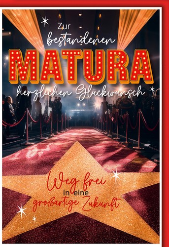 Matura karte mit umschlag - -,