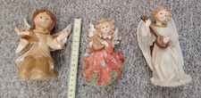 3 Engel Figuren - Buch, Leier