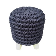 Strickpouf fußhocker rund - strickpouf,