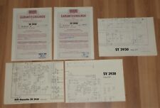 Schaltpläne RFTSV 3930, ST 3930,HiFi Kassette SK3930 Garantieurkunden SV/SK 3930