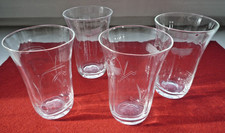 4 Vintage Art-Deco-Gläser