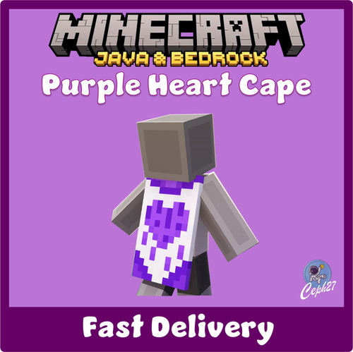 Minecraft purple heart - purple,