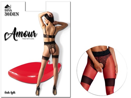 Rote strumpfhose mit einem - rote,
