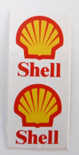 2x Werbe-Aufkleber Shell Muschel Logo 3x4 cm Tankstelle Oldtimer Motorsport 80er