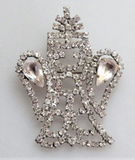 Strass Brosche Engel Vintage