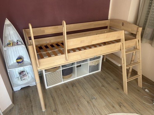 Kinder hochbett holz beige - kinder,