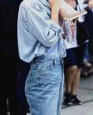 Vintage Levis Dad 501 Jeans (Etikett W29) W27 L32 Größe 8 10 Damen hoher Bund