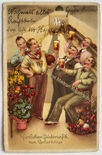 AK alte Postkarte Motiv Geburtstag 1939 Herren Litho Sport Kegeln Kegelverein