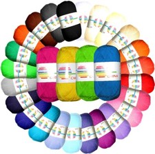 Carina Wolle mit Glanz 100% Baumwolle Strickgarn Häkelgarn Schulgarn 4,00€/100g