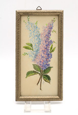 Bild im Rahmen signiert Blumen