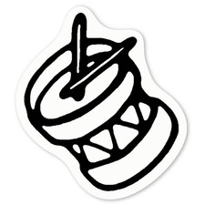Aufkleber Sticker "Trommel &