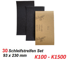 Schleifstreifen Set 93x230mm Nass Trocken Schleifpapier Lack Auto 30 Streifen
