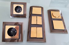 GIRA SYSTEM 55 Messing poliert (selten) Schalter-Wippe Dimmer-Einsatz Steckdose