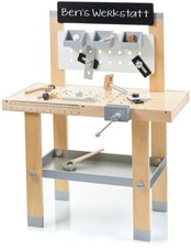 Große Kinderwerkbank aus Holz mit Zubehör Werkbank Spielzeug Werkstatt NEU