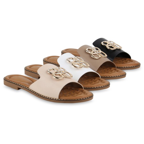 Damen pantoletten sandalen - pantoletten,