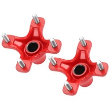 2x Rear Red Wheel Hubs for