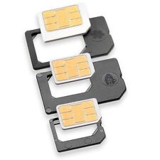Nano SIM Adapter PREMIUM SET 3er MADE IN GERMANY für zB iPhone 8/X/12 Simkarten