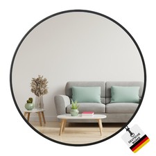 Wandspiegel Badspiegel rund - schwarzer Rand - Spiegel 3 Größen 50-70cm Deko