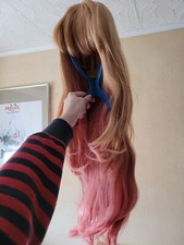 Manga Anime Cosplay Verkleidung Perücke Wig blond pink rosa lang Ruby Marin etc
