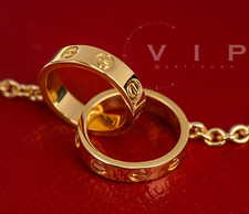 Cartier Love Armband an der Kette 18K Gelbgold 750 Yellow Gold Bracelet on Chain