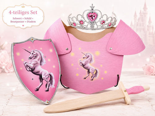Einhorn ritterinnen set - ritterinnen,