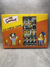 The Simpsons 3-D Chess Game Schachspiel Vollständig Vintage