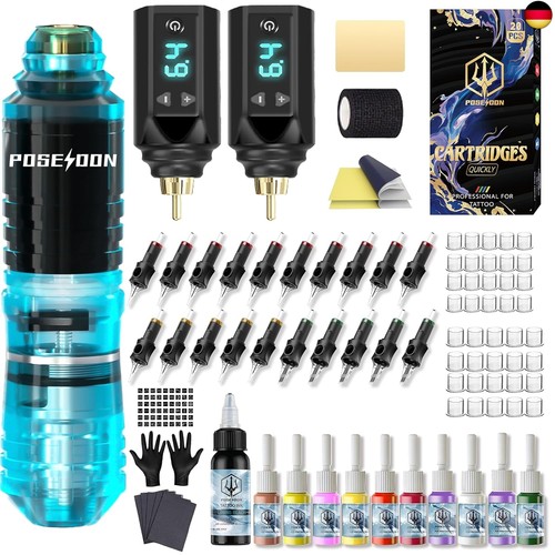 Akku rotary tattoo machine kit - machine,