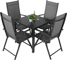 Aluminium Balkonmöbel Sitzgruppe Gartengarnitur Tischstuhl Essgruppe Gartenset