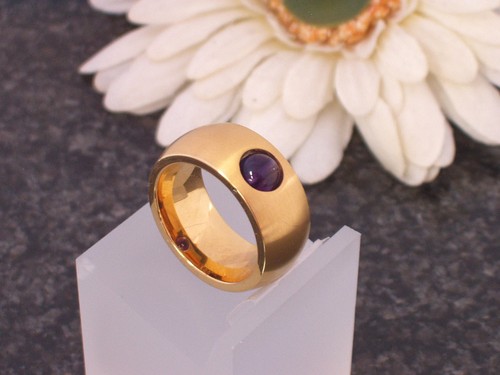 Edelstahl ring 18kt vergoldet - edelstahl,