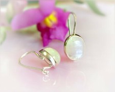 Mondstein Ohrstecker Silber