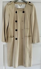 Strenesse Damen Trench Leder Beige Gr 36 Vintage