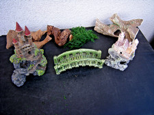 6 tlg. Aquarium Zubehör, Höhle für Terrarien und Aquarien für Fische.gebraucht