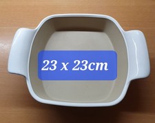 Pampered Chef QUADRATISCHE OFENHEXE, Auflauf, Stoneware weiß, gebraucht gepflegt