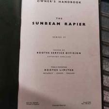 Sunbeam Rapier,1964 Owner's Manual, Fahrerhandbuch, Uso e Manutenzione, Original