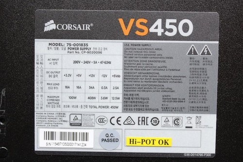 Corsair series vs450 - corsair,