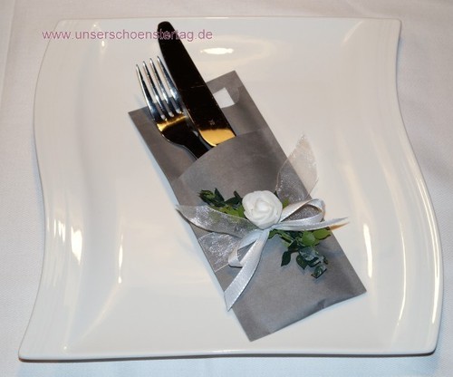 Bestecktaschen hochzeit - bestecktaschen,
