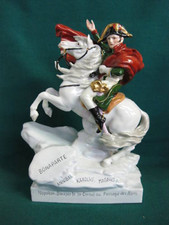 Scheibe Alsbach Napoleon Pferd Ritt über die Alpen Porzellan Figur Top Zustand