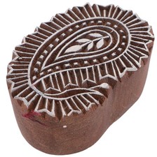 Indischer Textilstempel, Holz