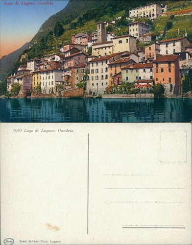 Ansichtskarte gandria lugano - ansichtskarte, gandria-lugano