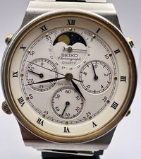 Seiko Quartz Chrograph Sport 100 • Bicolour • Liebhaber Uhr • großes Armband
