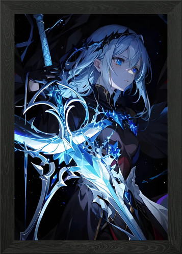 Anime mädchen mit - mit, schwert
