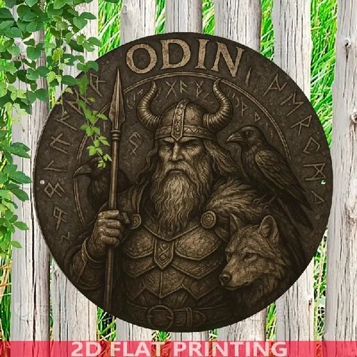 Blechschild rund odin - blechschild,