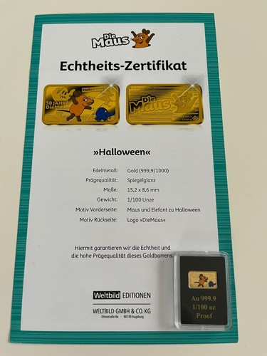 100 goldbarren 999 - 1/100, 999,9